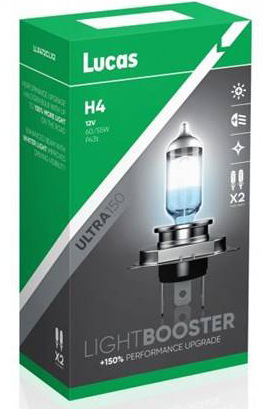  Autožárovka Lucas LightBooster H4 12V 60/55W +150% 2ks