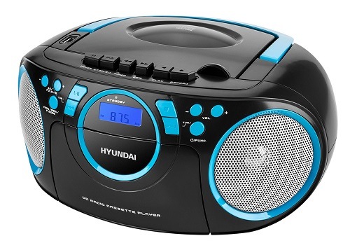 Radiomagnetofon Hyundai TRC 788, černá/modrá