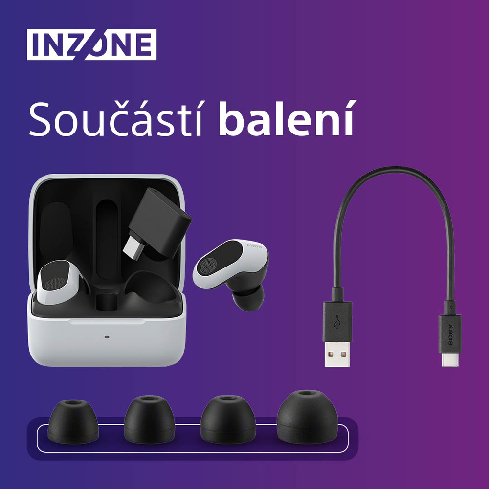 Sony Inzone Buds, bílá