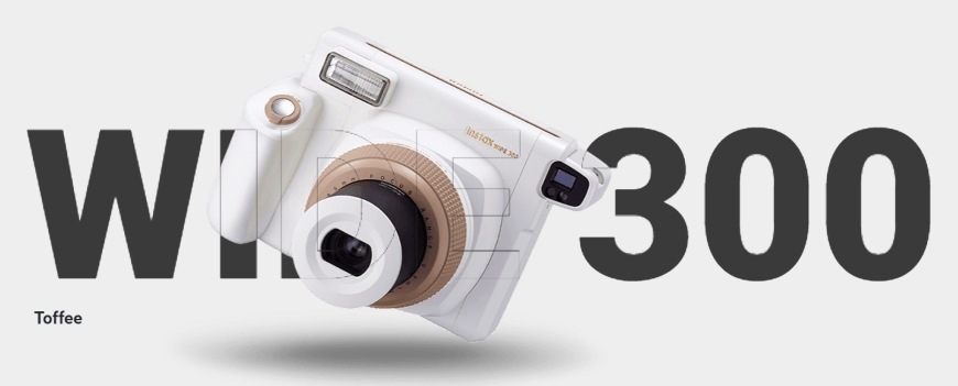 Fujifilm Instax wide 300, bílá/hnědá