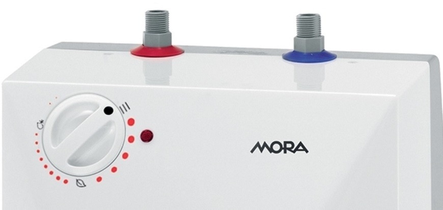 Ohřívač vody Mora BTOM10P, bílá, detail
