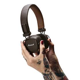 Sluchátka Marshall Major III Bluetooth hnědá barva
