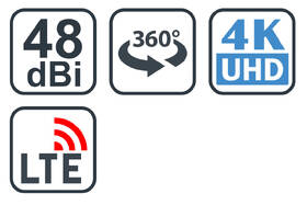 Venkovní anténa Evolveo Jade 1 LTE, 48dBi aktivní DVB-T/T2, LTE filtr 
