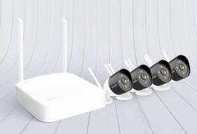 Kamerový systém Tenda K4W-3TC Video Security Kit 2K + 4x camera černá barva
