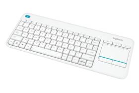 Klávesnice Logitech K400 Plus, CZ/SK bílá barva
