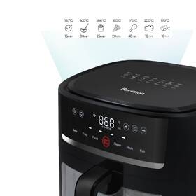 Fritéza horkovzdušná Rohnson R-2834 SmartChef XL Wi-Fi 8 l černá barva
