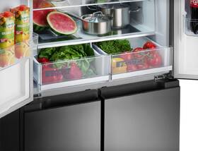 Americká lednice Concept LA8383ds černá barva
