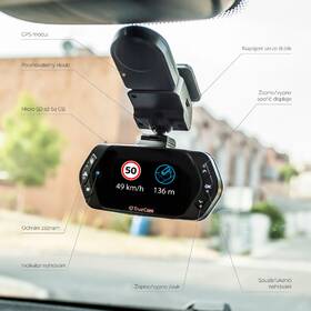 Autokamera TrueCam A5s GPS (s hlášením radarů) černá barva
