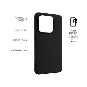 Kryt na mobil FIXED Story na Xiaomi Redmi Note 14 černá barva
