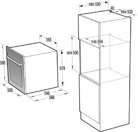 Trouba Gorenje BOP798S54X PyroClean černá barva
