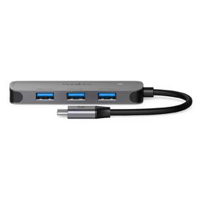 USB Hub Nedis USB-C/4×USB šedá barva
