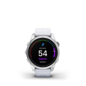 Chytré hodinky Garmin epix Pro (Gen 2) Glass - 42 mm - Silver / Whitestone Silicone Band + Topo Czech PRO voucher 
