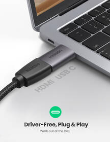 Redukce UGREEN USB-C/HDMI šedá barva
