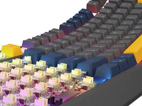 Klávesnice Genesis THOR 230, TKL, RGB, Outemu Panda, US layout, šedo-modrá, černá 
