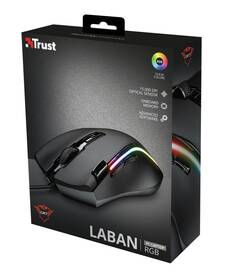 Myš Trust GXT 188 Laban RGB černá barva
