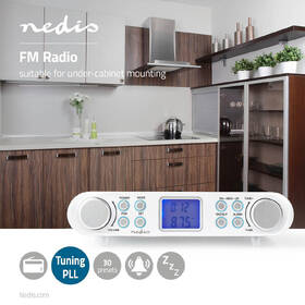 Radiopřijímač Nedis RDFM4000 bílá barva
