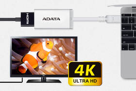 Redukce ADATA HDMI / USB-C bílá barva
