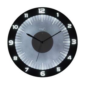 Nástěnné hodiny TFA 60.3553.10 LUMOCLOCK šedá barva
