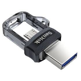 USB Flash SanDisk Dual m3.0 256GB OTG MicroUSB/USB 3.0 černá barva

