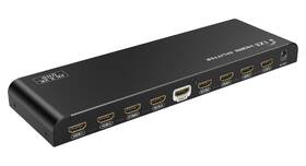 HDMI rozbočovač PremiumCord HDMI 2.0 splitter 1-8 porty, 4K x 2K/60Hz, FULL HD, 3D 
