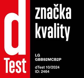 Chladnička s mrazničkou LG GBB92MCB2P černá barva
