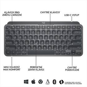 Klávesnice Logitech MX Keys Mini, US - grafitová 
