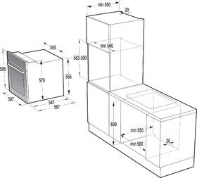 Trouba Gorenje BO647A33XG černá barva
