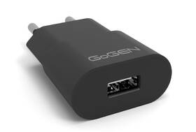 Nabíječka do sítě GoGEN ACH 103 CC,1x USB 1A, 5W + USB-C kabel 1m černá barva
