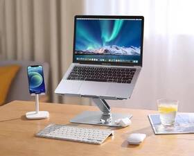 Podstavec pro notebooky UGREEN Adjustable Laptop Stand stříbrná barva
