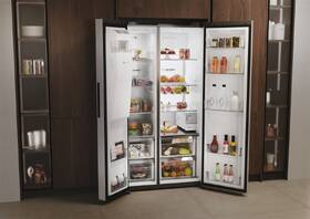 Americká lednice Haier HSW79F18CIMM nerez
