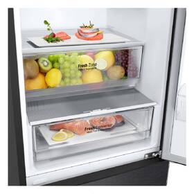 Chladnička s mrazničkou LG GBP62MCNBC černá barva
