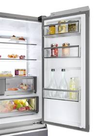 Chladnička s mrazničkou Haier HFR79F19EFGK stříbrná barva
