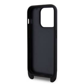 Kryt na mobil Karl Lagerfeld Saffiano Crossbody Metal Karl and Choupette na Apple iPhone 15 Pro černá barva
