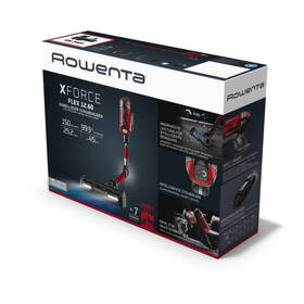 Tyčový vysavač Rowenta RH98A9WO X-Force Flex 12.60 Auto Animal Care 3v1 červená barva
