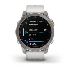 GPS hodinky Garmin epix (Gen 2) Sapphire - Titan/White Silicone Band 
