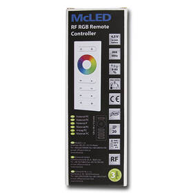 Dálkový ovladač McLED RF pro řízení RGB přijímačů, 1 zóna bílá barva

