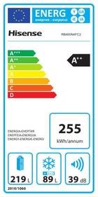 Chladnička s mrazničkou Hisense RB400N4FC2 nerez
