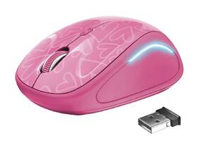 Myš Trust Yvi FX Wireless růžová barva
