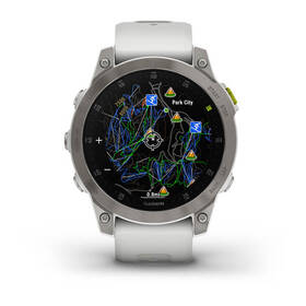 GPS hodinky Garmin epix (Gen 2) Sapphire - Titan/White Silicone Band 
