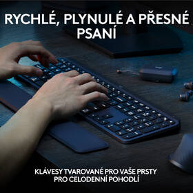 Klávesnice Logitech MX Keys S, CZ/SK layout - grafitová 
