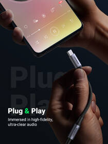 Redukce UGREEN USB-C/ 3.5mm Jack šedá barva
