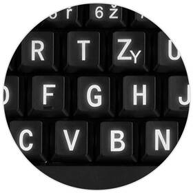 Klávesnice Connect IT CI-71 s velkým fontem, CZ černá barva
