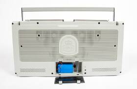 Radiomagnetofon s DAB+/CD GPO Brooklyn stříbrná barva

