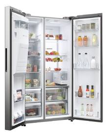 Americká lednice Haier HSW79F18CIMM nerez
