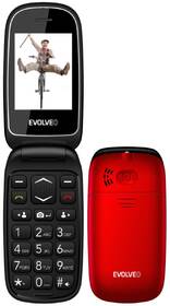 Mobilní telefon Evolveo EasyPhone FD červená barva
