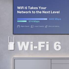 Wi-Fi extender Mercusys ME80X AX3000 bílá barva
