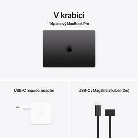 Notebook Apple CTO 14" s nanotexturou M4 Pro 14× CPU 20× GPU, 24 GB, 4 TB - vesmírně černý CZ 
