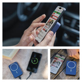 Powerbank EMOS WI 1046, 10 000 mAh, 20 W+Wireless modrá barva
