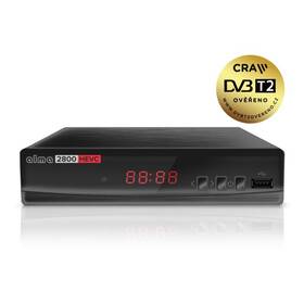 Set-top box ALMA 2800 s DVB-T2 s HEVC (H.265) černá barva
