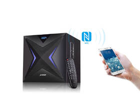 Reproduktory Fenda F&D F550X 2.1, bluetooth, rádio, USB, SD, dálkové ovládání černá barva
